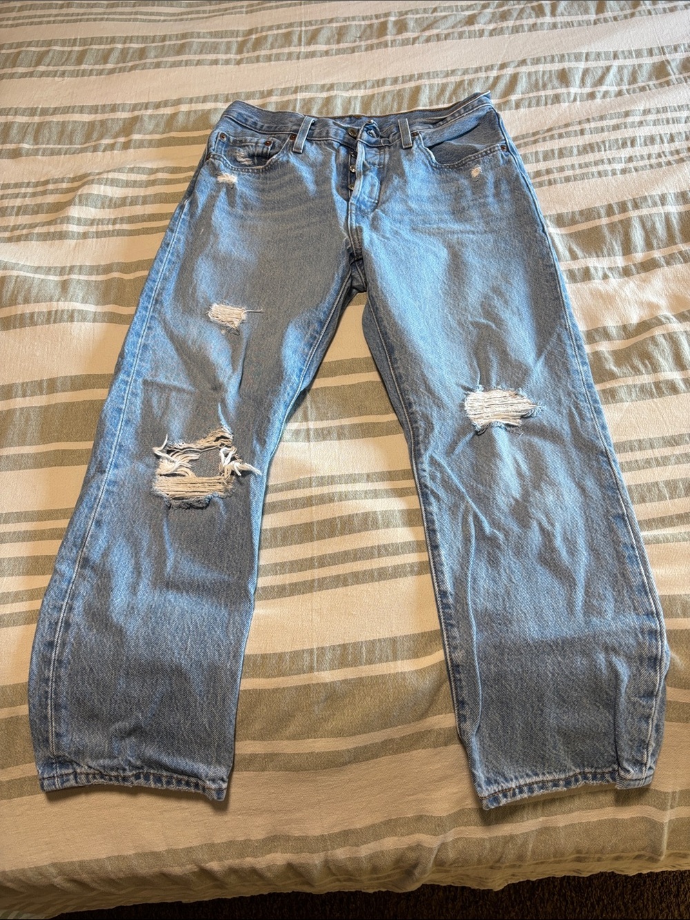 Light Blue Distressed Jeans